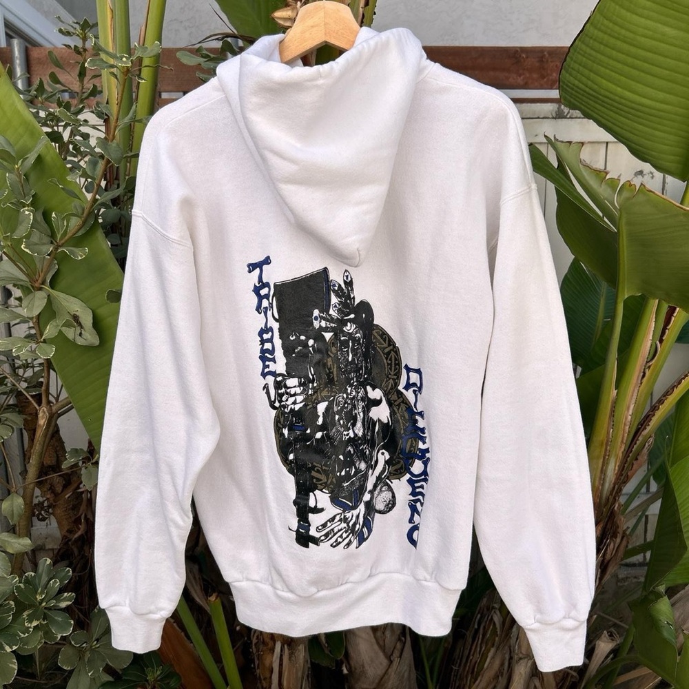 Vintage 1990s Hanes A.S.B. Kumeyaay Graphic Hoodie White L